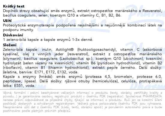 Příbalový leták - H-Protec enzyme cps.84