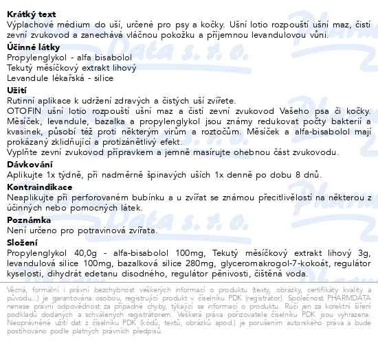 Příbalový leták - OTOFIN ušní roztok a.u.v. 100ml