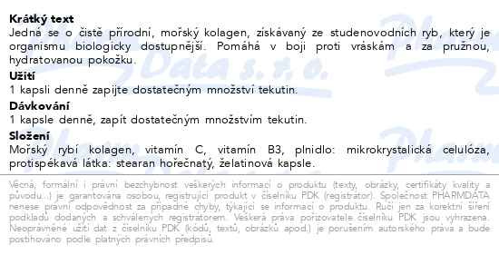 Příbalový leták - Allnature Mořský kolagen+vit.C+vit.B3 cps.30