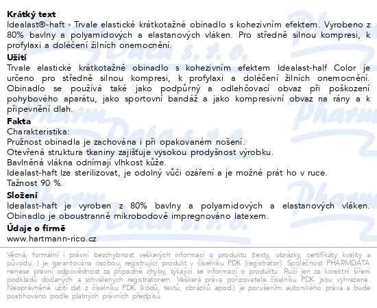 Příbalový leták - Obin.el.Idealast-haft col.6cmx4m/1ks červ.9311010