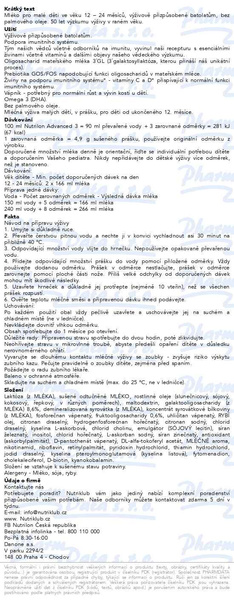 Příbalový leták - Nutrilon Advanced 3 2x500g
