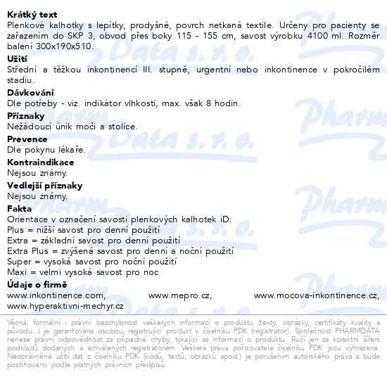 Příbalový leták - iD Slip Large Super 563037528 28ks