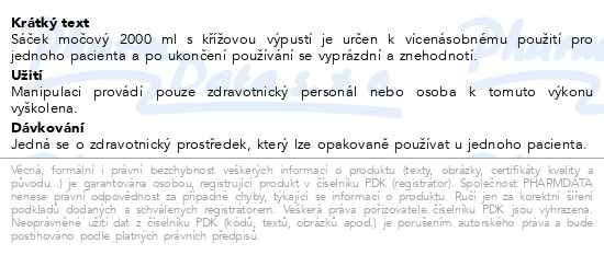 Příbalový leták - Sáček urinální 2000ml s křížovou výpustí Steriwund