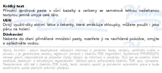 Příbalový leták - LEROS sprchová pasta bazalka & verbena 130ml