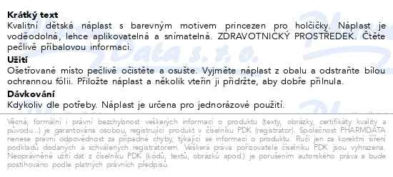 Příbalový leták - WUNDmed náplast dětská GIRLS Princezny 10ks