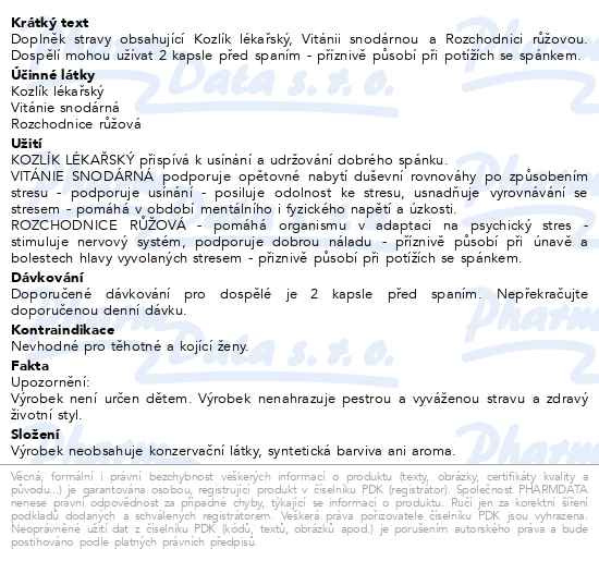 Příbalový leták - NATURVITA ANTISTRES 60 kapslí