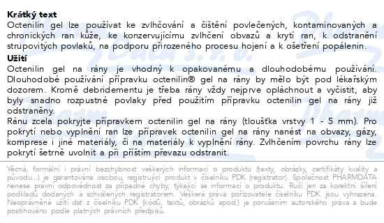 Příbalový leták - Octenilin Wound gel 250g