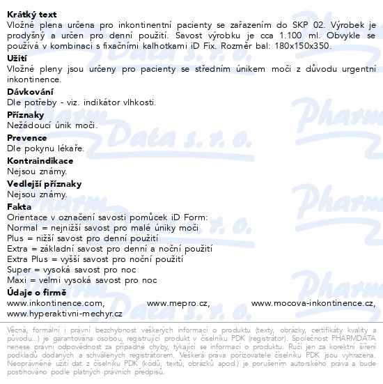 Příbalový leták - iD Form Normal 28ks
