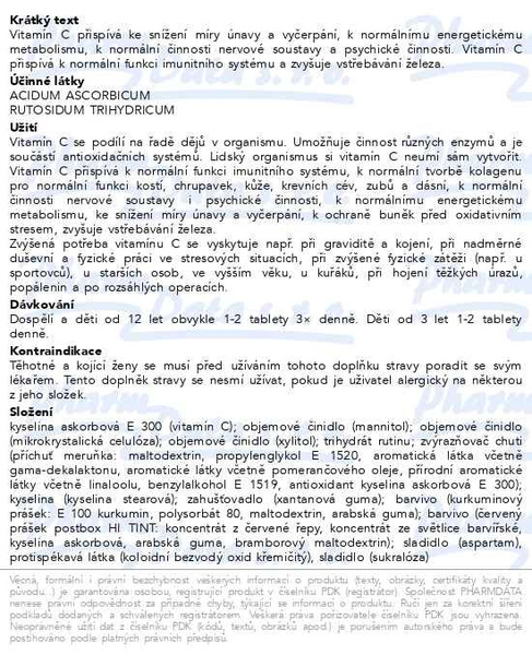 Příbalový leták - Celaskon meruňka 100mg tbl.60