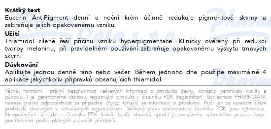 Příbalový leták - Eucerin AntiPigment den.SPF30+noc.krém 2x50ml 2024