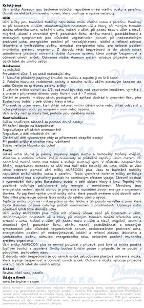 Příbalový leták - Fytofontana Aurecon ušní svíčky Plus 2ks