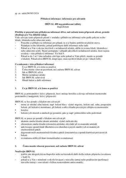 Příbalový leták (SUKL) - Iboval 400mg tbl.flm.100