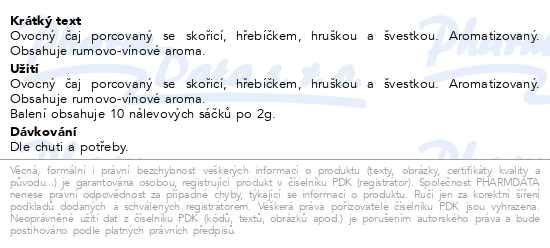 Příbalový leták - Megafyt Sněhová vločka 10x2g