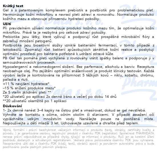 Příbalový leták - RILASTIL Acnestil PB Gel s probiot.probl.pleť 30ml
