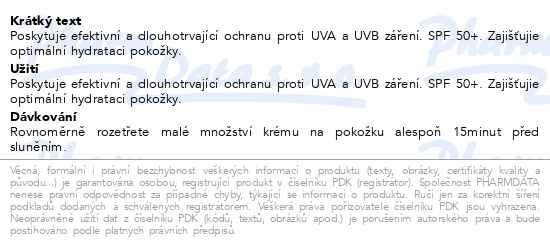 Příbalový leták - Dermedic Sunbrella SPF 50+ Krém na opalování 50g pro suchou a normální pleť