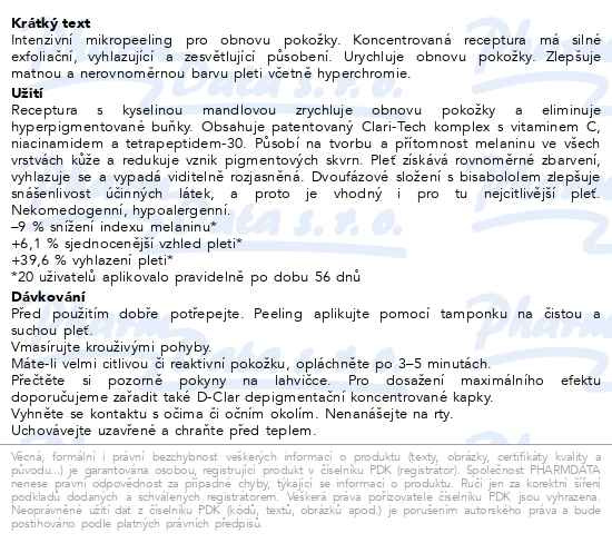 Příbalový leták - RILASTIL D-Clar intenzivní mikropeeling 100ml