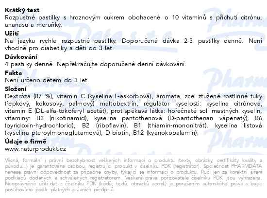Příbalový leták - Intact hroznový cukr Multivitamin 75g
