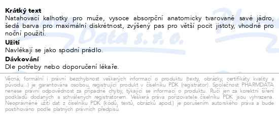 Příbalový leták - Depend Maximum inkont.kalh.muži vel.S/M 10ks