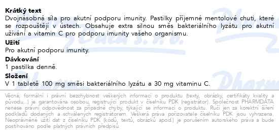 Příbalový leták - GS Imunostim Akut 10 tablet
