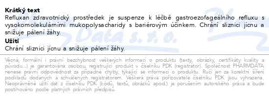 Příbalový leták - Refluxan 20x15ml Galenika