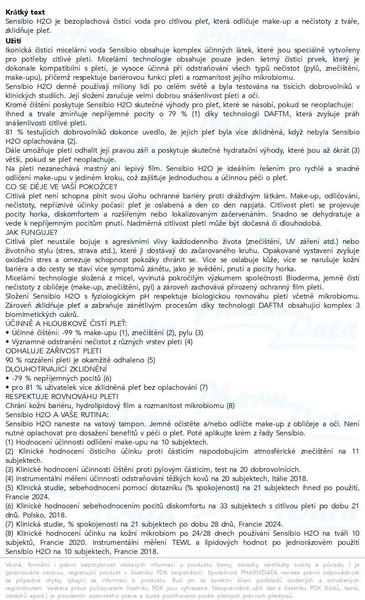 Příbalový leták - BIODERMA Sensibio H2O s pumpou 500ml