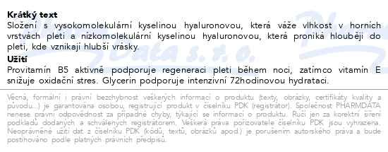 Příbalový leták - Eucerin HYALURON-FILLER+3xEFFECT noční gel 50ml