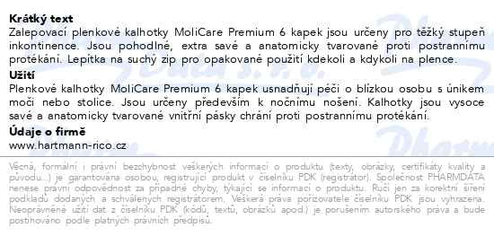 Příbalový leták - MoliCare Zalepovací kalhotky Slip velikost XS 30ks