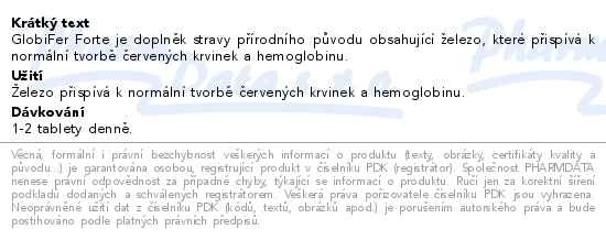 Příbalový leták - GlobiFer forte železo tbl.40