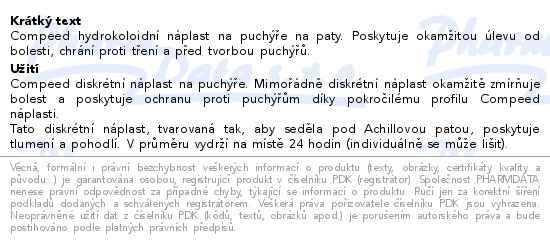 Příbalový leták - Compeed Náplasti na puchýře diskrétní 5ks
