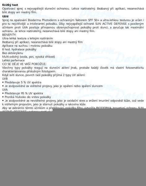 Příbalový leták - BIODERMA Photoderm Family sprej SPF50+ 300ml