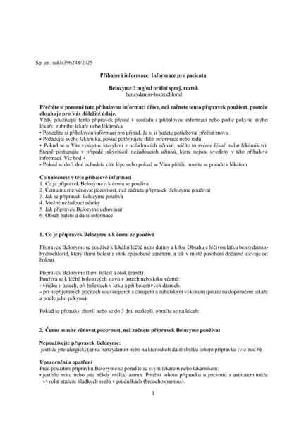 Příbalový leták (SUKL) - Belozyme 3mg/ml orm.spr.sol.15ml
