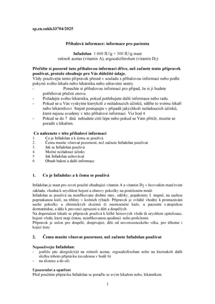 Příbalový leták (SUKL) - Infadolan 1600IU/g+300IU/g ung.1x100g II