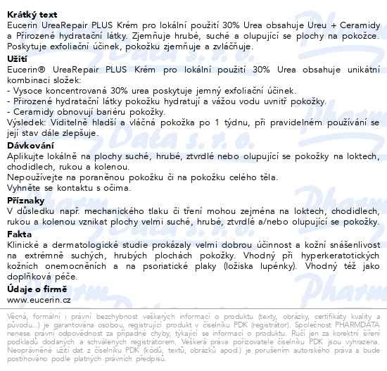 Příbalový leták - EUCERIN UreaRepair krém pro lokál.použití 30% 75ml