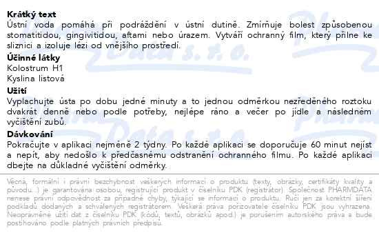 Příbalový leták - EUTROSIS ORO ústní voda 120ml