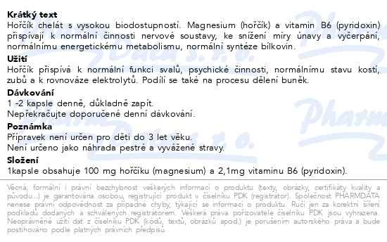 Příbalový leták - Hořčík B6 Chelát 100 mg cps.90 MOVit