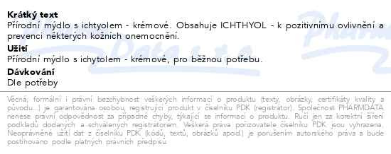 Příbalový leták - MERCO Sano mýdlo s ichtyolem 100g 8%