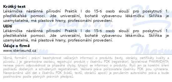 Příbalový leták - Lékárnička nástěn dřev 42cm do 15os příro