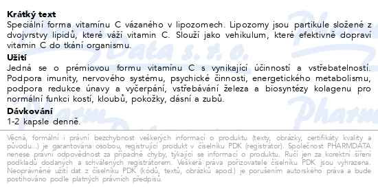 Příbalový leták - MOVit Lipozomální Vitamin C 500mg cps.60