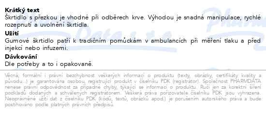 Příbalový leták - Obinadlo škrtící 60x1250mm Steriwund