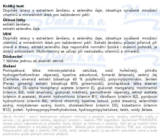 Příbalový leták - Gerifit PLUS tbl.150+50