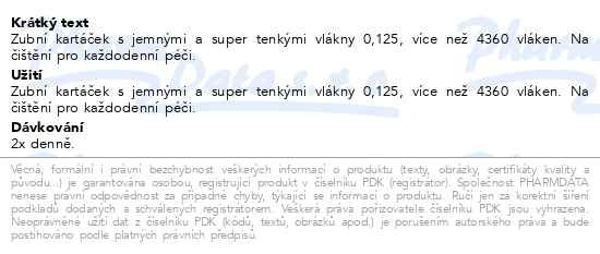 Příbalový leták - Elmex zubní kartáček super soft 3ks