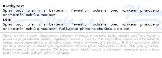 Příbalový leták - URGO Sprej proti plísním a bakteriím 125ml