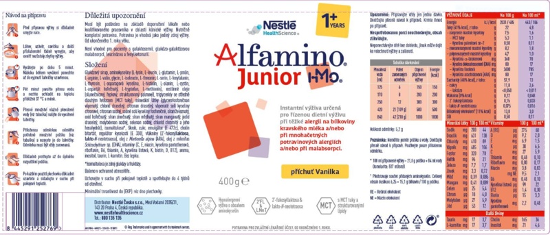 Příbalový leták (SUKL) - Alfamino Junior HMO Vanilka por.plv.sol.2x400g