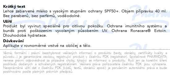 Příbalový leták - ISISPHARMA Uveblock Light Tinted Fluid SPF50+ 40ml
