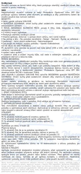 Příbalový leták - BIODERMA Photoderm Opalovací mlha bez roztírání SPF 50+ 150 ml