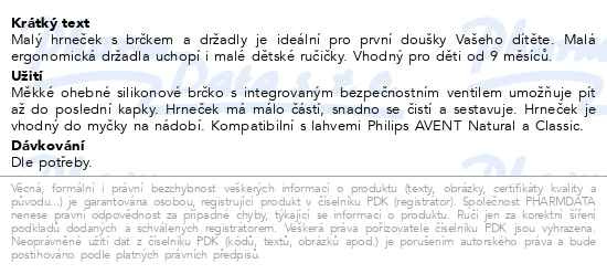 Příbalový leták - Philips AVENT Hrneček s ohebným brčkem 200 ml chlapec