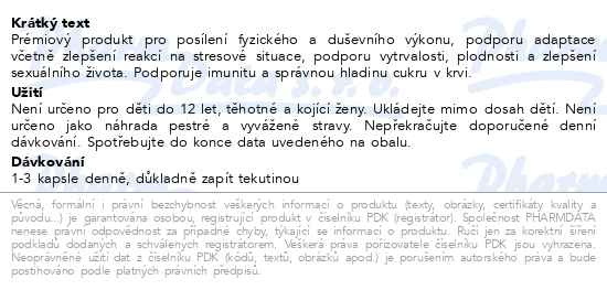 Příbalový leták - MOVit Maca 600 mg+Ženšen 100mg PREMIUM cps.120