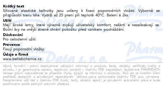 Příbalový leták - Bella Mamma síťované kalhotky M-L 2ks