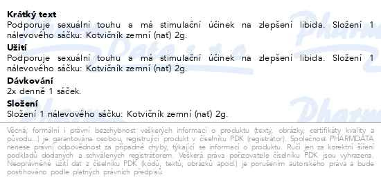 Příbalový leták - HERBEX Kotvičník zemní n.s.20x2g