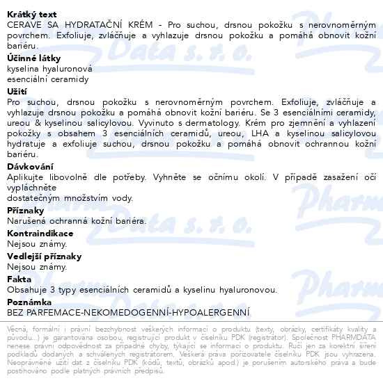 Příbalový leták - CERAVE Zjemňující hydratační krém s 10 % urey 177 ml